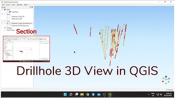 Drillhole 3D view and Section using QGIS (Tagalog)