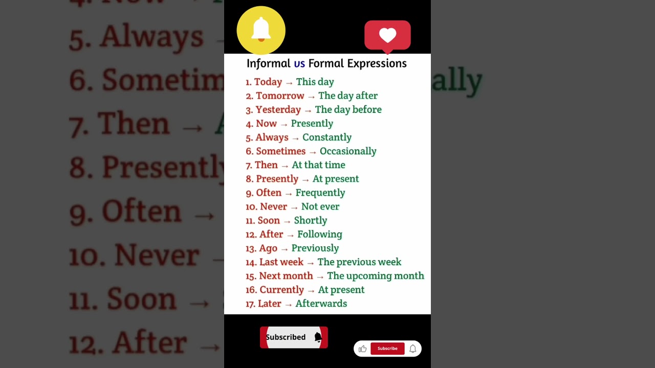 informal us formal english 