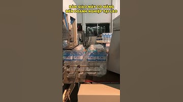 Máy co màng lốc chai KM25000-10AL | Cận cảnh hoạt động của máy bọc màng co tự động #shorts