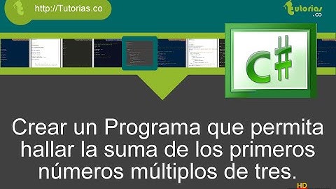 operadores – visualStudio c#(suma de numeros multiplos de tres)