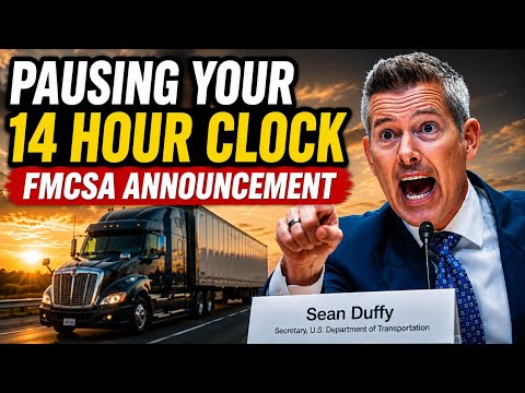 FMCSA Allowing All Truck Drivers To Pause 14 Hour Clock In 2027?!