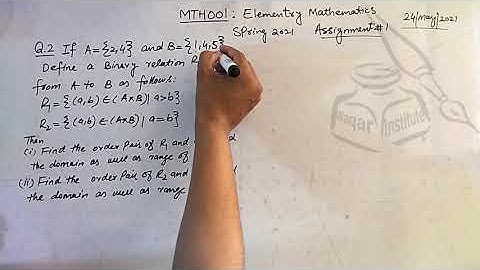 MTH001 assignment 1 spring 2021 elementry mathematics by waqar institute