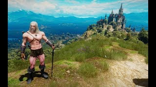 Naked Geralt Boris Fight (Death March Enemy upscaling on No swords+ Drunk challenge)