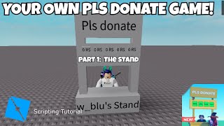 how to set up a stand in pls donate! #roblox #plsdonate #fyp #tutorial, how to set up please donate