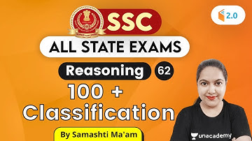 4:30 PM - SSC 2020 & All State Exams | Reasoning by Samashti Shukla | 100+ Classification Day #4