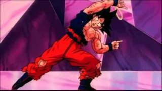 Goku teaches Vegeta the art of water ballet (without the water)