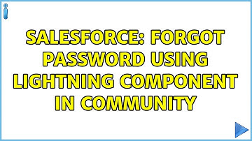 Salesforce: forgot password using lightning component in community