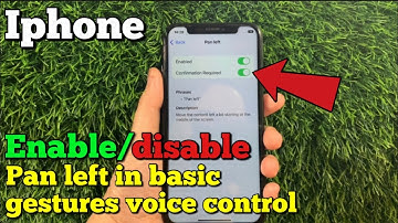 How to enable or disable pan left in basic gestures voice control on iPhone X