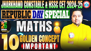 Jharkhand Constable Maths Marathon | HSSC CET Maths | Maths 10 Golden Concept By Shobhit Sir