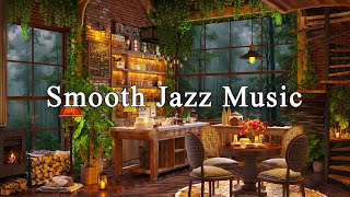 Cozy Coffee Shop Ambience with Smooth Jazz Music ☕ Relaxing Jazz Background Music & Rain Sounds