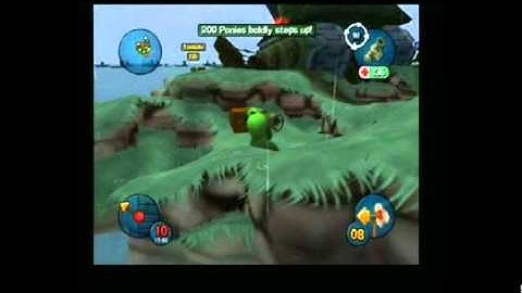 3D Worms (PS2) Gameplay - A Random Match PART 1