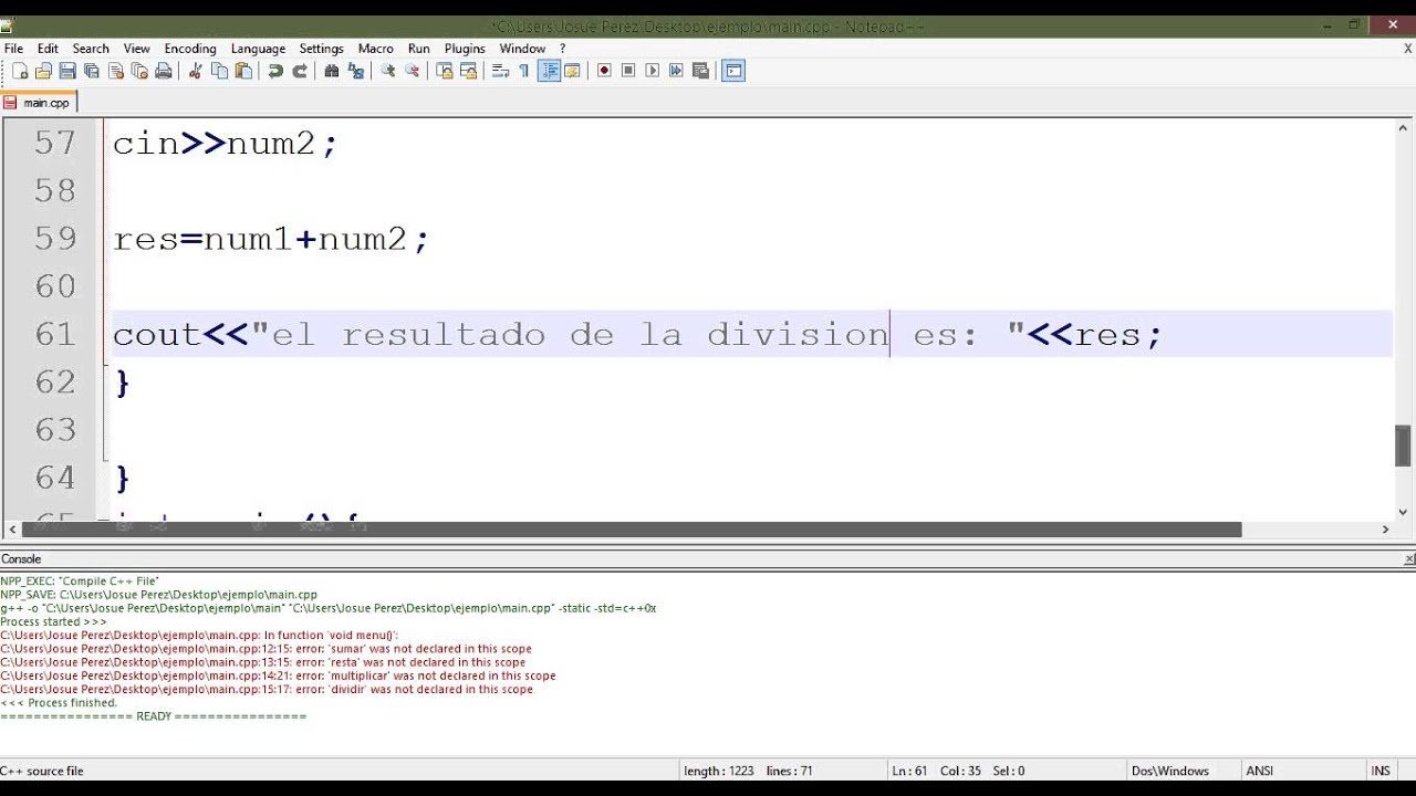 calculadora simple en C++ - YouTube