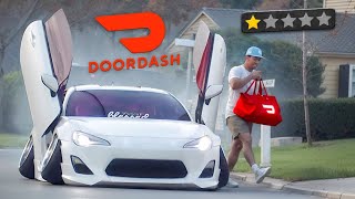 DOORDASH IN AN EXTREMELY CAMBERED STANCE CAR