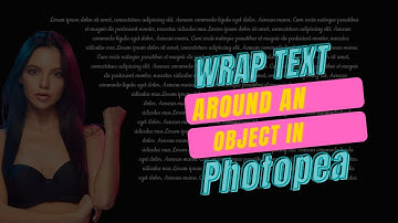 How to wrap text around an object in Photopea