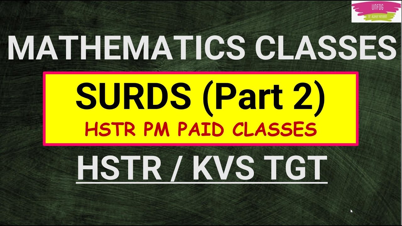 HSTR 2023 MATHS PREPARATION | 