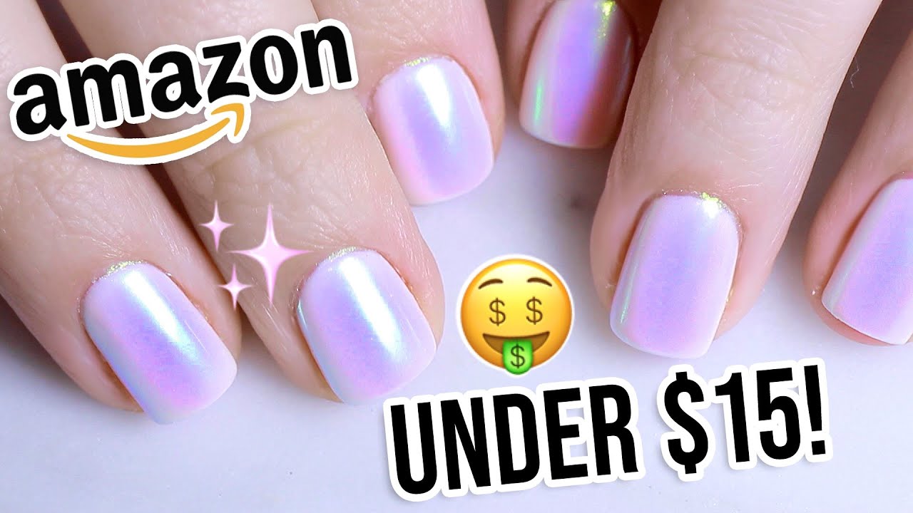 PrettyDiva Iridescent Nail Powder - Mermaid Nails Powder Aurora