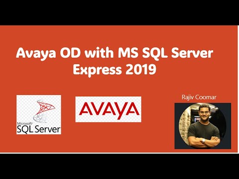 AvayaOD with MS SQL Server Express 2019 | Read The Manual