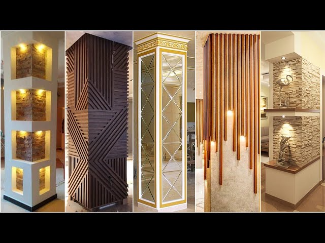 100 Modern Column Decoration Ideas 2024 | Living Room Wall ...