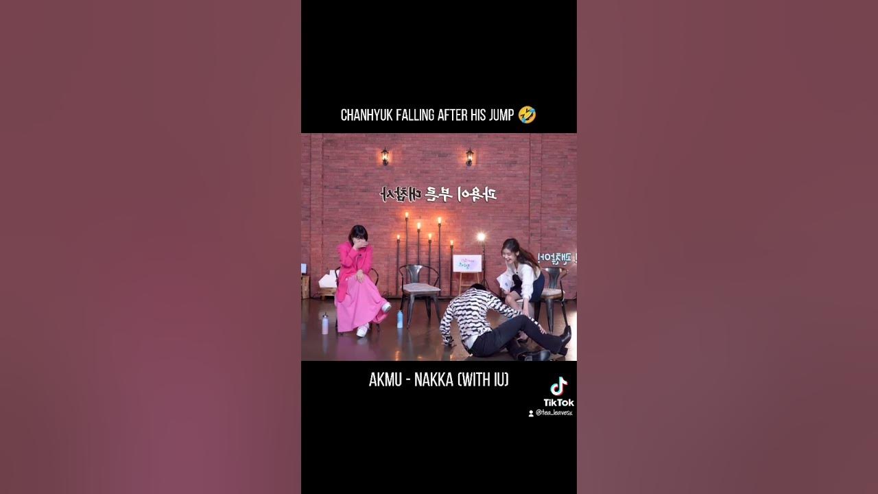 Chanhyuk falling after his jump 🤣 #AKMU #IU