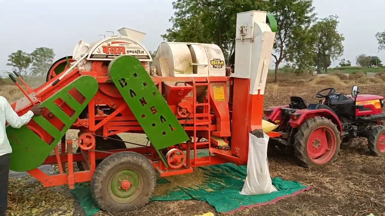 Multicrop Thresher Bansal  Back Tokri Model Mini Tractor Jio 24 HP & Thresher 25HP Mo:8380956447