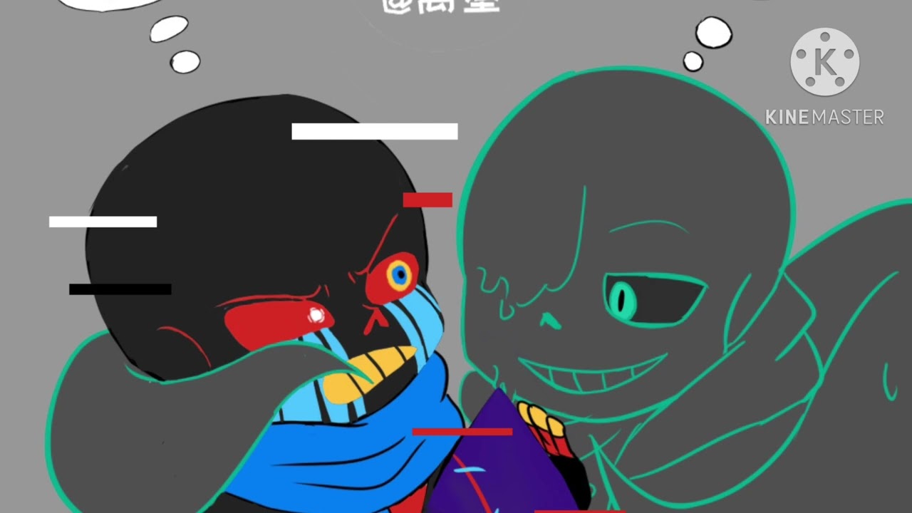 Nightmare Sans x Dead Ghost Friend Listener (requested by  Gotturnedintoadonut) 