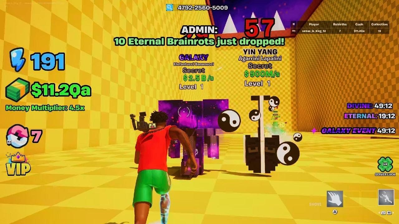 Escape Spikes For Brainrots (Fortnite) Admin Abuse