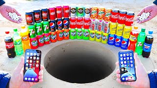 iPhone 12 vs iPhone 11, Coca Cola, Fanta, Pepsi, 7up, Many other Sodas and Mentos Underground