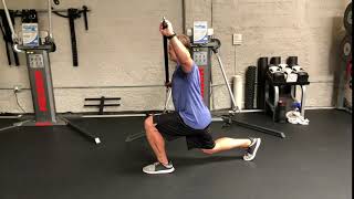 Split Stance Cable Resisted Cookbar Lift and Press - Cable Lateral