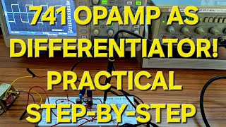 741 OPAMP as Differentiator practical|  Breadboard design | Linear Integrated Circuit Lab