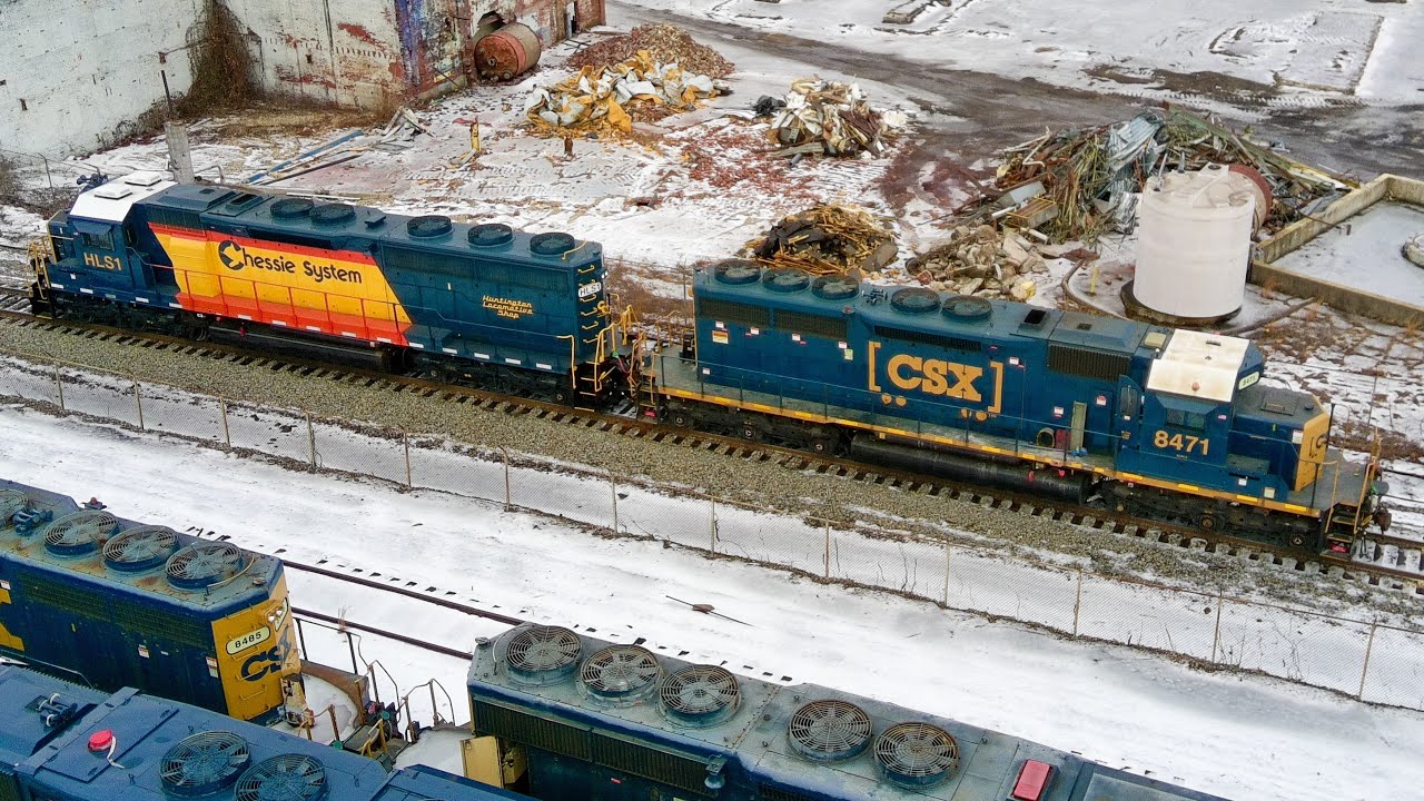 CSX SD45 HLS1 Huntington Test Locomotive in Action - YouTube