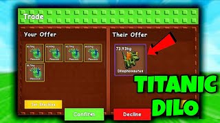 🤯 OMG! I Got a TITANIC Dilophosaurus in Grow a Garden Trading! screenshot 1