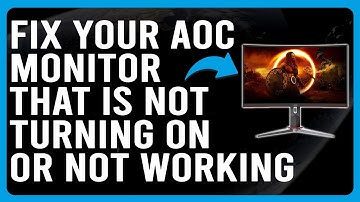How To Fix Your AOC Monitor That Is Not Turning On/Not Working (Why Is AOC Monitor Wont Turning On?)