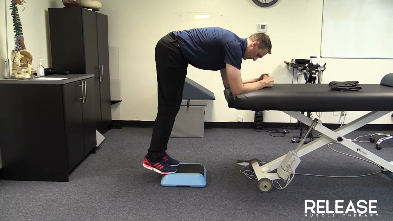 Supported Calf Raise Stretch