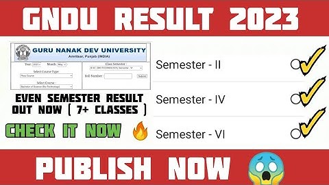 GNDU Result 2023 Publish Now 😱🔥 2nd, 4th & 6th Semester || Gndu Result News Today || Latest Update