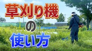 草刈り機の始動方法を確認しつつ畑の周りの草刈【十勝ひとりぼっち農園】