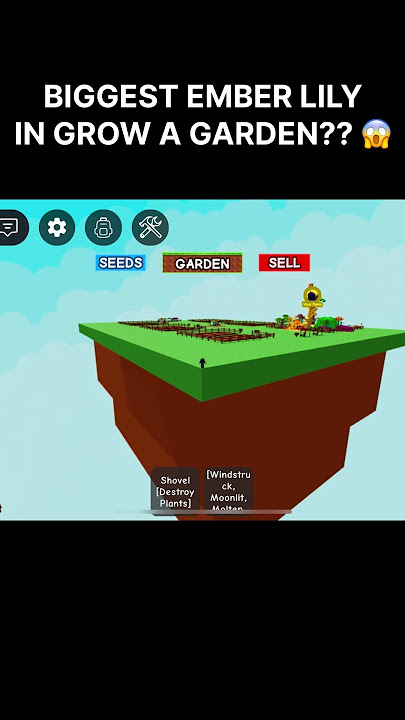 BIGGEST EMBER LILY IN GROW A GRADEN! 😱🌱 #roblox #growagarden #gag #short #shorts