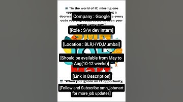 Google STEP Internship 2026 🔥 | 2028 Batch Eligible | Paid Internship | Apply Now 💻🚀 #google #intern