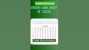 create OMR Sheet In excel,Excel new formula #exceltutorial #exceltipsandtricks #trendingshort