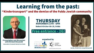 Vortrag von Michael Braunold - Nachfahre einer jüdischen Familie aus Fulda (Englisch)
