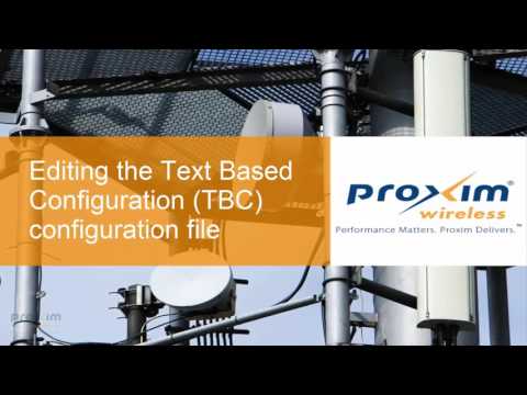 ORiNOCO® and Tsunami® Text Based Configuration (TBC) procedures