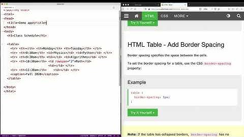 HTML Tables and Form Basics