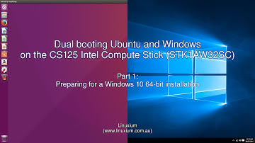 Dual booting on the CS125 Intel Compute Stick (STK1AW32SC)