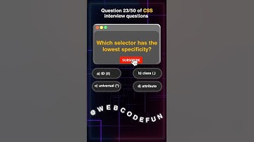 23/50 CSS Interview Questions