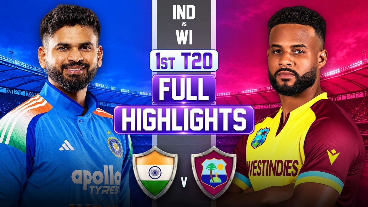 India vs West Indies | Full Match Highlights | 1st T20I | INW26 | tapmad