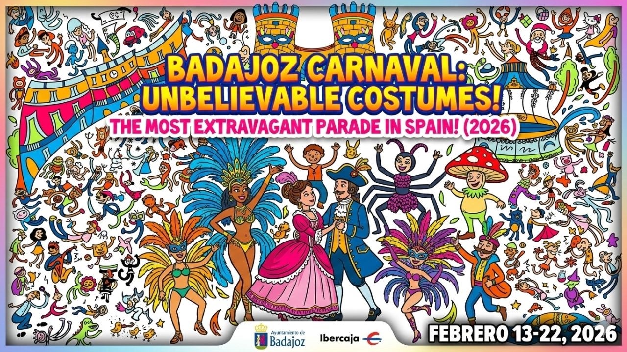 [4k] Badajoz Carnaval Parade 2026 | Colorful Costumes & Participants in Spain’s Biggest Carnival