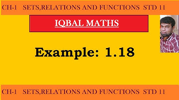 TN Class 11 Maths New syllabus Example 1.18 Chapter-1 Sets,Relations and Functions