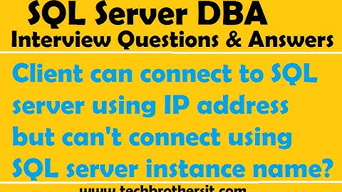 Client can connect to SQL server using IP address but can