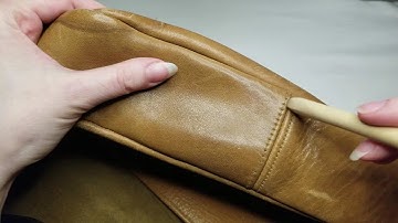 Examination ASMR | Leather Thrift Store Art Bag Inspection - No Talking