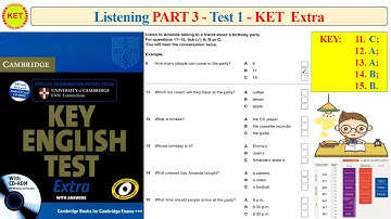 KET Extra - Listening Part 3 - Test 1 (Transcript + Key)
