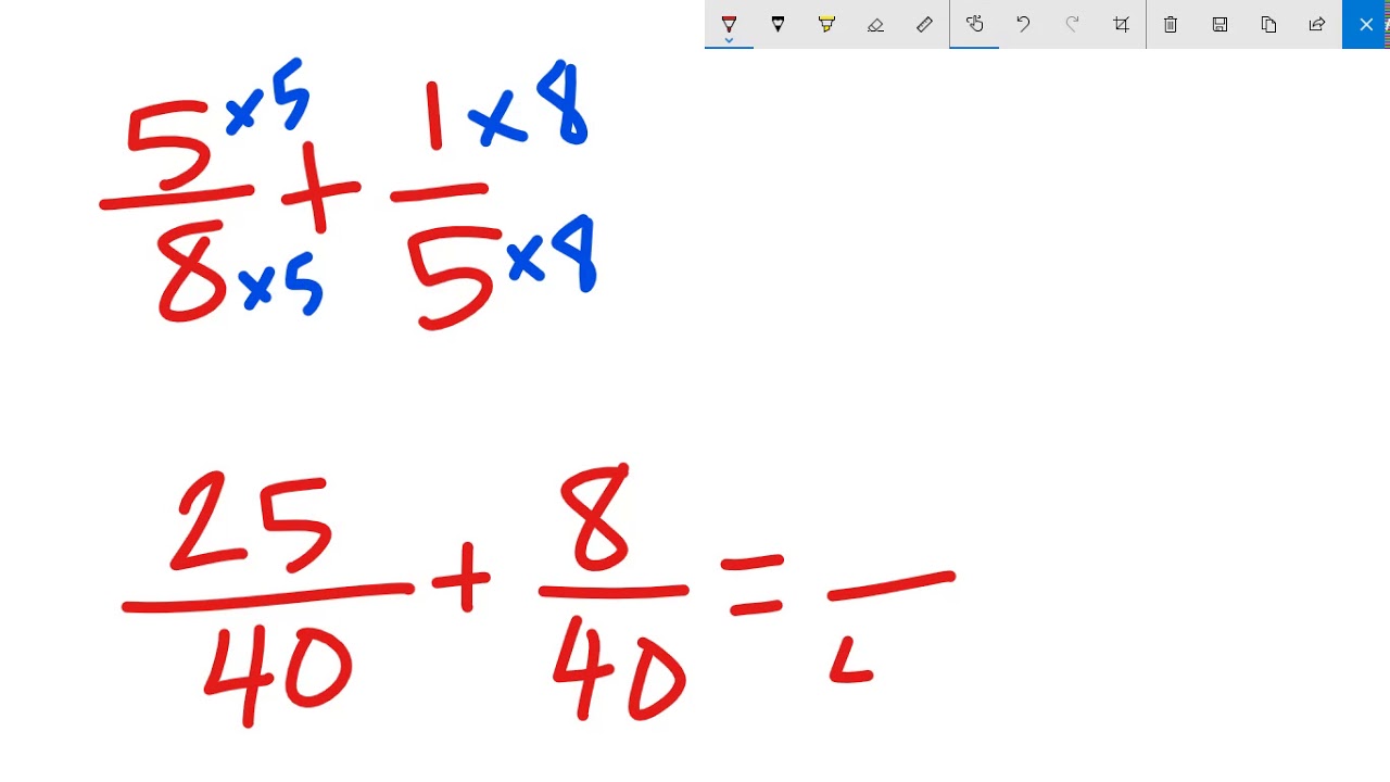 Adding Fractions - YouTube